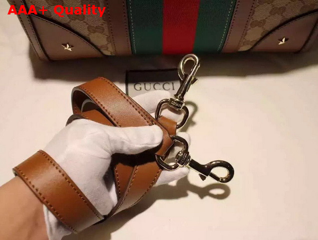 Gucci Medium Vintage Web Top Handle Bag with Bee Embroidery Replica