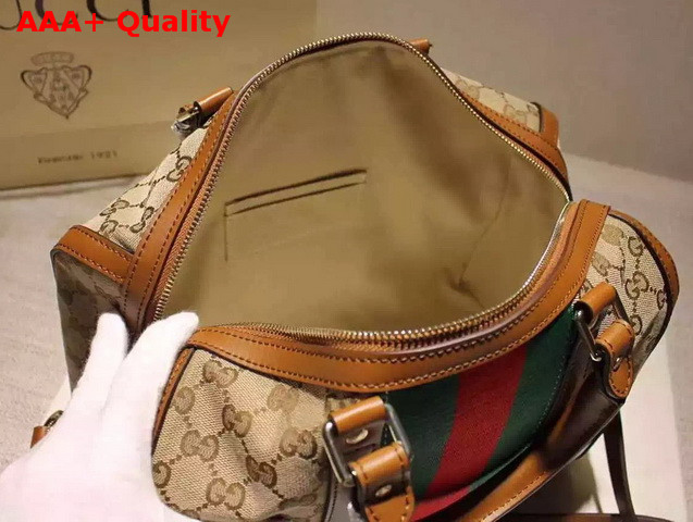 Gucci Medium Vintage Web Top Handle Bag with Bee Embroidery Replica