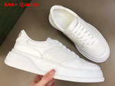 Gucci Mens GG Embossed Sneaker in White GG Embossed Leather 669582 Replica