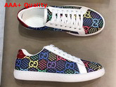 Gucci Mens GG Psychedelic Ace Sneaker White Leather Trim 610085 Replica