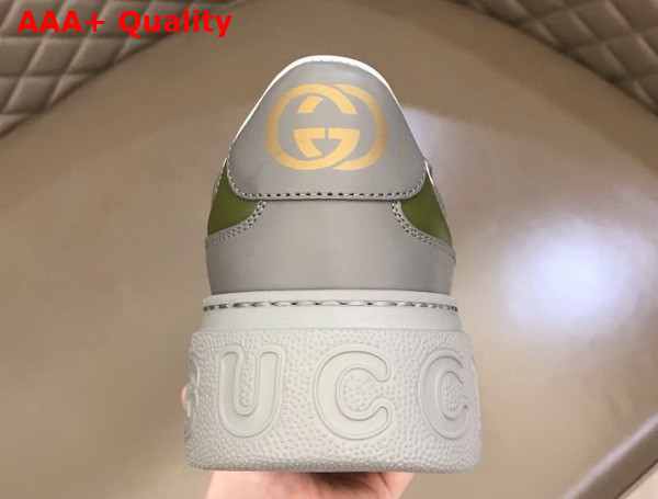 Gucci Mens GG Sneaker Beige GG Supreme Canvas and Grey Leather Details Replica