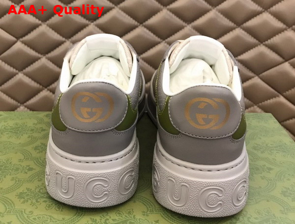 Gucci Mens GG Sneaker Beige GG Supreme Canvas and Grey Leather Details Replica