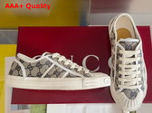 Gucci Mens GG Sneaker in Beige and Blue Original GG Canvas 786382 Replica