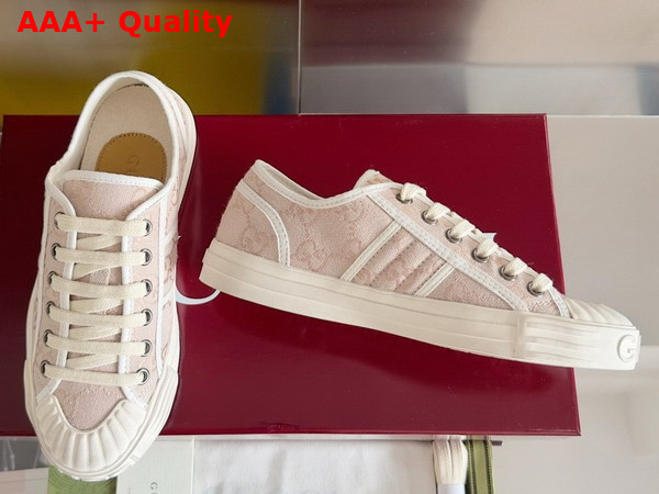 Gucci Mens GG Sneaker in Pink Original GG Canvas 786382 Replica