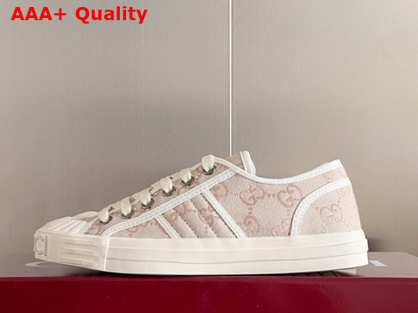 Gucci Mens GG Sneaker in Pink Original GG Canvas 786382 Replica