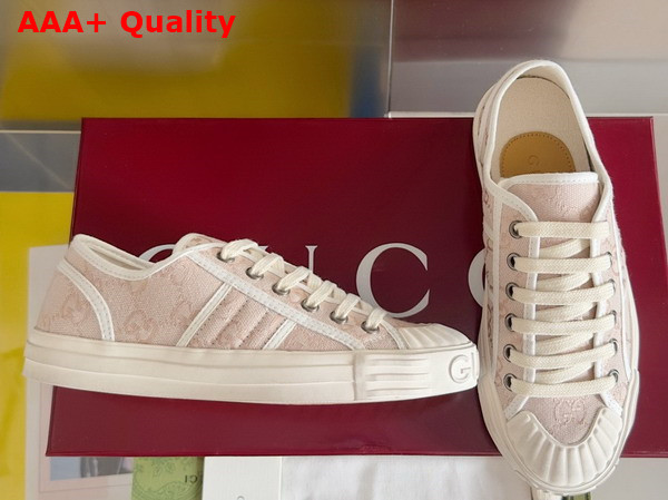 Gucci Mens GG Sneaker in Pink Original GG Canvas 786382 Replica