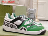 Gucci Mens Gucci Basket Sneaker Green Demetra 697882 Replica