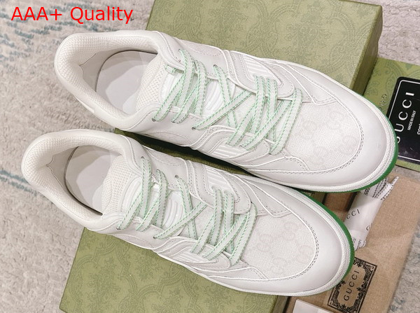 Gucci Mens Gucci Basket Sneaker White Demetra 698785 Replica