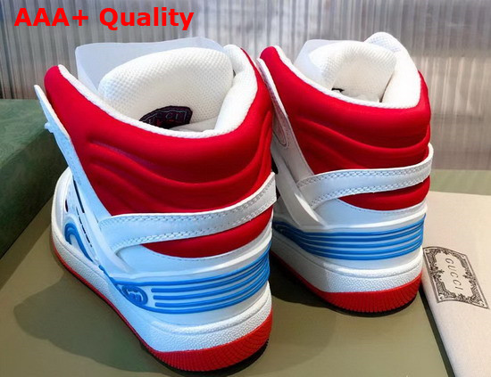 Gucci Mens Gucci Basket Sneaker White and Red Replica