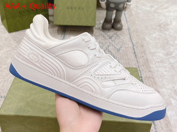 Gucci Mens Gucci Basket Sneaker in White Demetra Replica