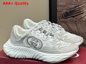 Gucci Mens Gucci Ripple Sneaker in White and Grey Mesh 787645 Replica