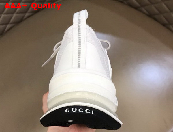 Gucci Mens Gucci Run Sneaker in White Technical Knit Fabric 680893 Replica