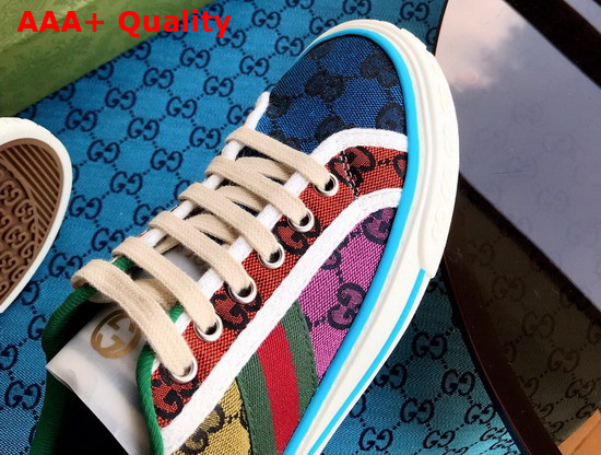 Gucci Mens Gucci Tennis 1977 GG Multicolor Sneaker Multicolor Canvas 663657 Replica