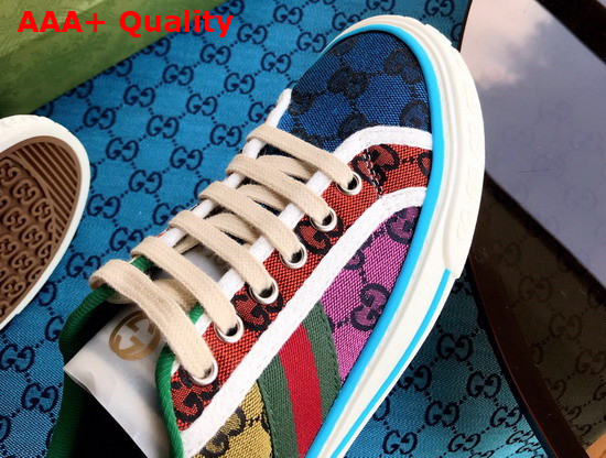 Gucci Mens Gucci Tennis 1977 GG Multicolor Sneaker Multicolor Canvas 663657 Replica