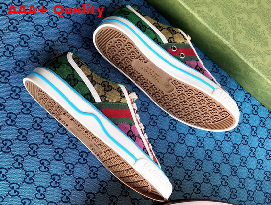 Gucci Mens Gucci Tennis 1977 GG Multicolor Sneaker Multicolor Canvas 663657 Replica