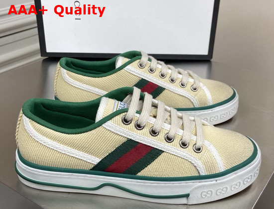 Gucci Mens Gucci Tennis 1977 Sneaker Butter Cotton 606111 Replica