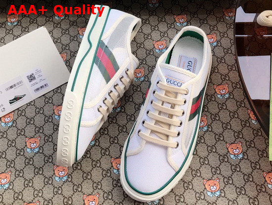 Gucci Mens Gucci Tennis 1977 Sneaker White Mesh 663257 Replica