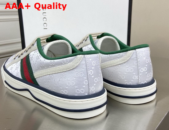 Gucci Mens Gucci Tennis 1977 Sneaker White Mini GG Jacquard Fabric 606111 Replica