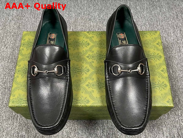 Gucci Mens Horsebit 1953 Loafer in Black Leather 757769 Replica