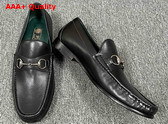 Gucci Mens Horsebit 1953 Loafer in Black Leather 757769 Replica