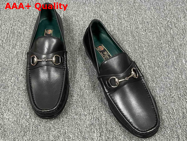 Gucci Mens Horsebit 1953 Loafer in Black Leather 757769 Replica