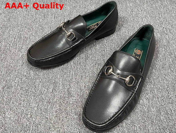 Gucci Mens Horsebit 1953 Loafer in Black Leather 757769 Replica