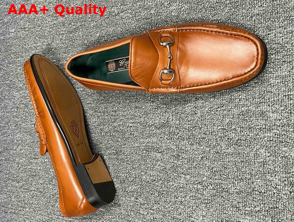 Gucci Mens Horsebit 1953 Loafer in Brown Leather 757769 Replica