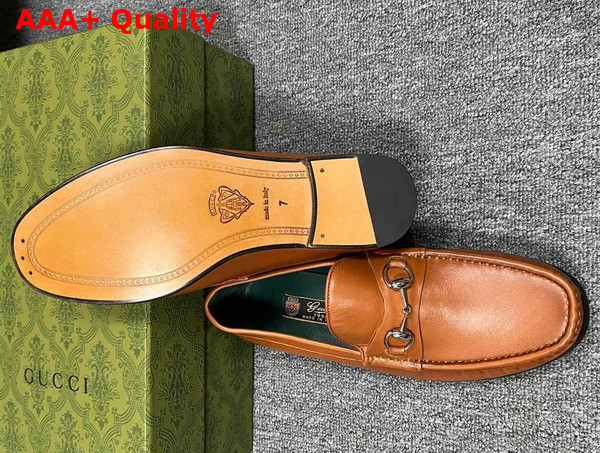 Gucci Mens Horsebit 1953 Loafer in Brown Leather 757769 Replica