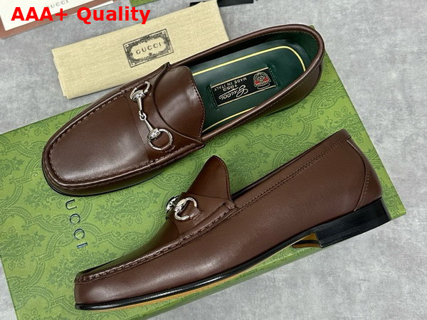 Gucci Mens Horsebit 1953 Loafer in Dark Brown Leather 757769 Replica