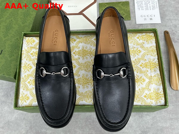 Gucci Mens Loafer with Horsebit in Black Leather 786426 Replica