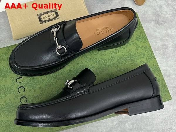 Gucci Mens Loafer with Horsebit in Black Leather 786426 Replica