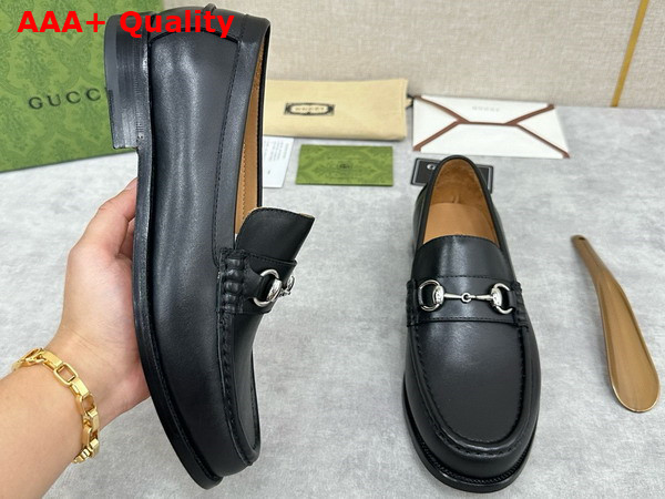 Gucci Mens Loafer with Horsebit in Black Leather 786426 Replica