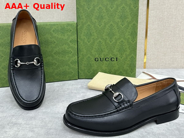 Gucci Mens Loafer with Horsebit in Black Leather 786426 Replica