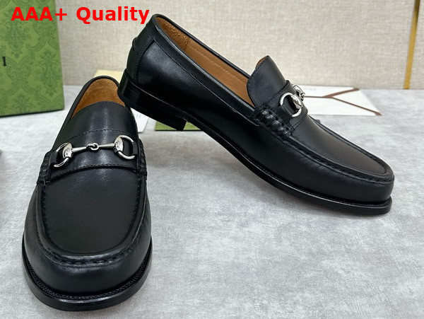 Gucci Mens Loafer with Horsebit in Black Leather 786426 Replica