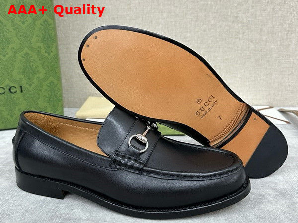 Gucci Mens Loafer with Horsebit in Black Leather 786426 Replica