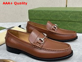 Gucci Mens Loafer with Horsebit in Brown Leather 786426 Replica