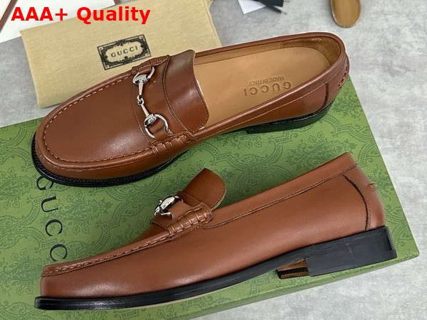 Gucci Mens Loafer with Horsebit in Brown Leather 786426 Replica