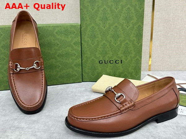 Gucci Mens Loafer with Horsebit in Brown Leather 786426 Replica