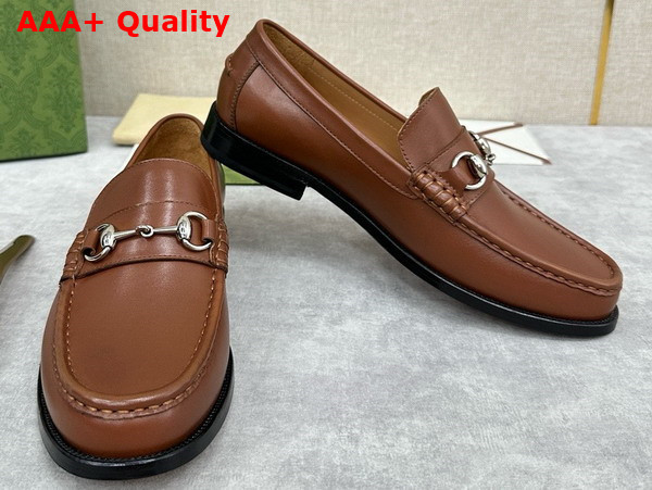 Gucci Mens Loafer with Horsebit in Brown Leather 786426 Replica