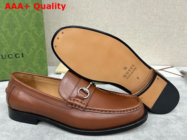 Gucci Mens Loafer with Horsebit in Brown Leather 786426 Replica