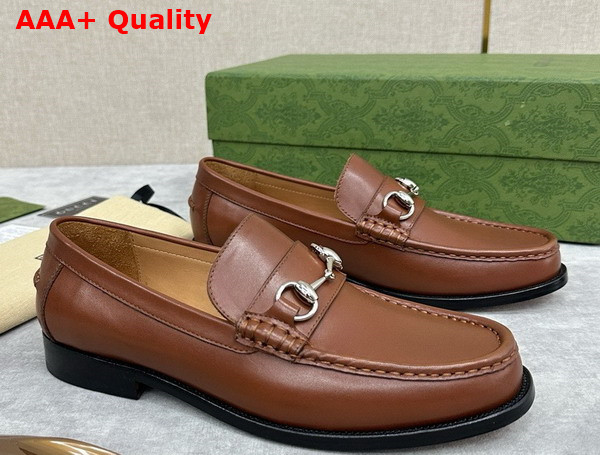 Gucci Mens Loafer with Horsebit in Brown Leather 786426 Replica