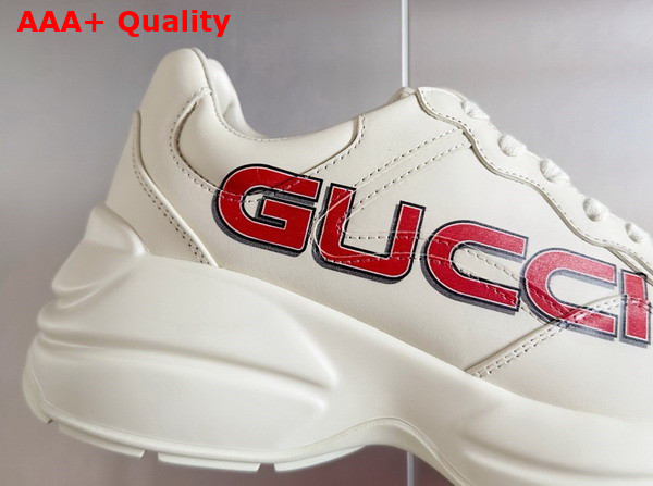 Gucci Mens Rhyton Sneaker in Ivory Demetra with Gucci Print 798919 Replica