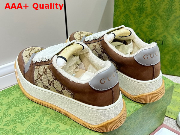 Gucci Mens Screener GG Sneaker in Beige and Ebony Original GG Canvas 750048 Replica