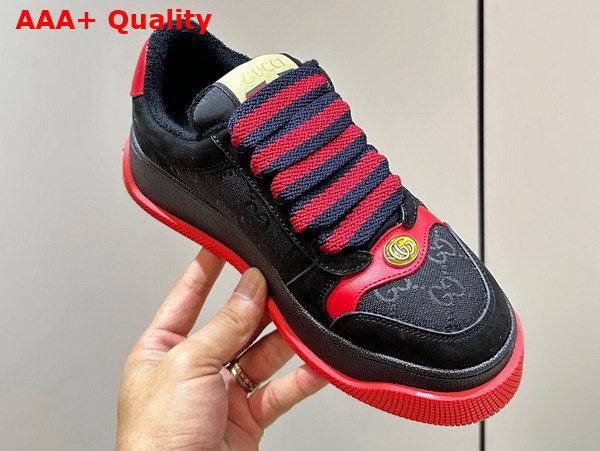 Gucci Mens Screener GG Sneaker in Black Original GG Canvas 750048 Replica