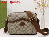 Gucci Messenger Bag with Interlocking G Beige and Ebony GG Supreme Canvas 675891 Replica