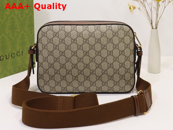 Gucci Messenger Bag with Interlocking G Beige and Ebony GG Supreme Canvas 675891 Replica