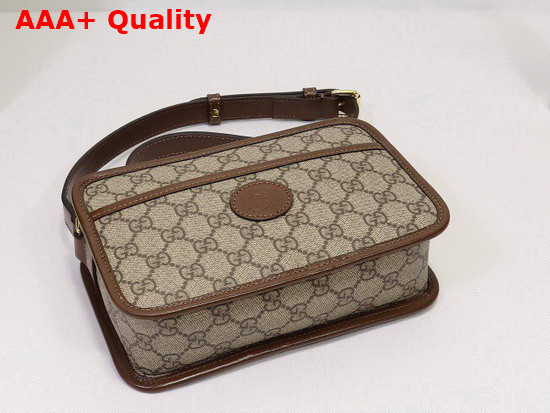 Gucci Mini Bag with Interlocking G Beige Ebony GG Supreme Canvas 658572 Replica