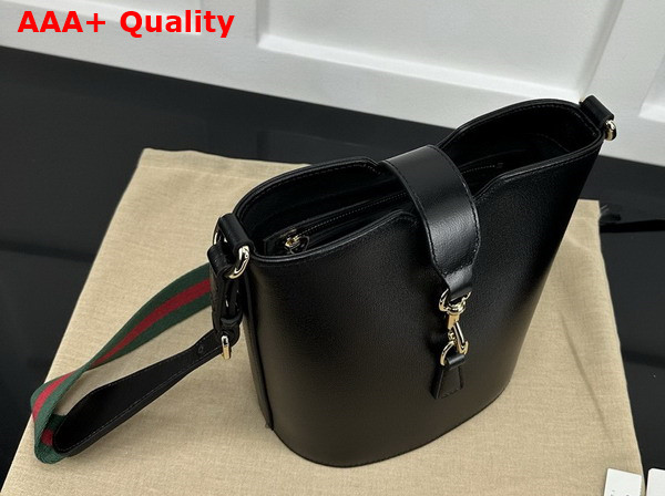 Gucci Mini Bucket Shoulder Bag in Black Leather 782908 Replica