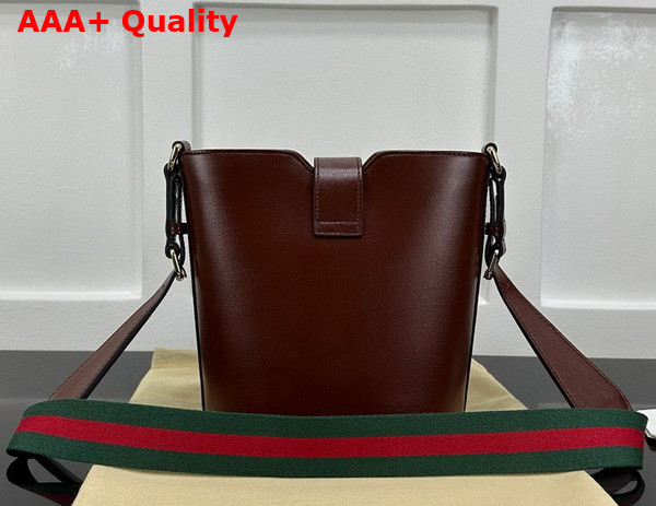 Gucci Mini Bucket Shoulder Bag in Gucci Rosso Ancora Leather 782908 Replica