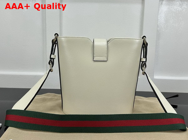 Gucci Mini Bucket Shoulder Bag in Ivory Leather 782908 Replica